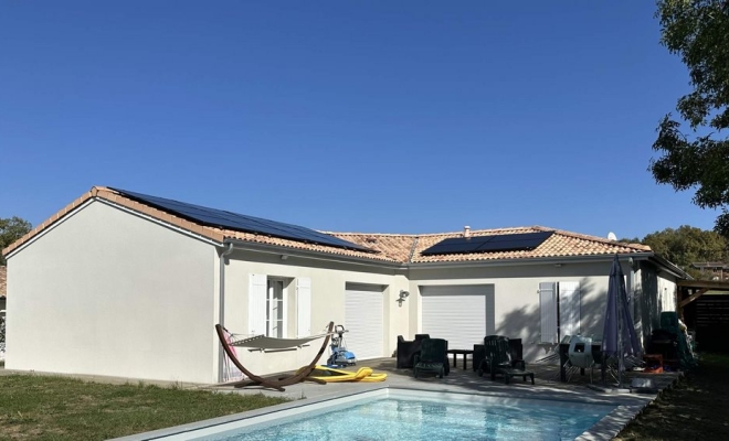 Panneaux solaires sur maison, Bordeaux, SUNALYA